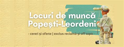 primaria popesti-leordeni locuri de munca|Locuri de munca Popeşti